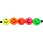 Assortimento di 21 perline tonde Smiley® 10 mm - Fluo - Nero