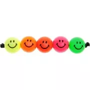 Assortimento di 21 perline tonde Smiley® 10 mm - Fluo - Nero