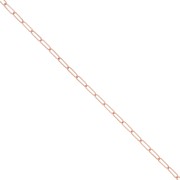 Bracciale Oro Rosa Regolabile Con Zirconi Rosa - Joacii - Catena Rettangolare 14K Placcato