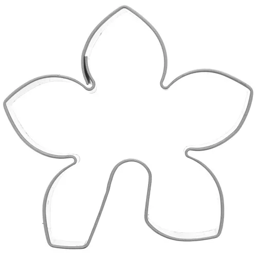 Stampo per gancio a tazza in acciaio inossidabile 50x52mm -Fiore di giglio x1