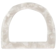 Passanti per anse di borsa in acetato 44x52mm - Squama di tartaruga White Pearl x1