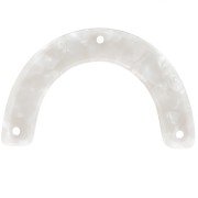 Distanziatore ponte in acetato 25x40 mm - Squama tartaruga - White Pearl x1