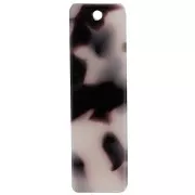 Nero - Pendentif rectangle en acétate 27x8 mm - Ecaille de tortue - Beige - Noir x1 Pendentif rectangle en acétate 27x8 mm - Ecaille de tortue - Beige - Noir x1