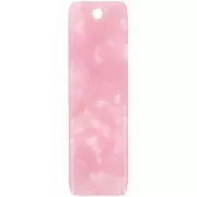 Rosa - Pendentif rectangle en acétate 27x8 mm - Ecaille de tortue - Rose nacré x1 Pendentif rectangle en acétate 27x8 mm - Ecaille de tortue - Rose nacré x1