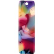 Pendente rettangolare in acetato 27x8 mm - Squama tartaruga - Multicolore x1|raw }}