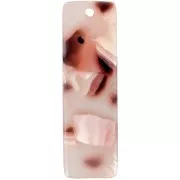 Bianco - Pendentif rectangle en acétate 27x8mm Ecaille tortue Marron clair - Blanc - Noir Pendentif rectangle en acétate 27x8mm Ecaille tortue Marron clair - Blanc - Noir