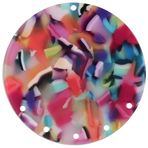 Pendente - chandelier 43 mm in acetato - Squama di tartaruga -Multicolore x1