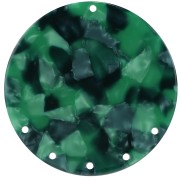 Pendente - chandelier 43 mm in acetato Squama di tartaruga - Verde scuro - Nero x1|raw }}