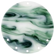 Pendente - chandelier 43 mm in acetato - Marmorizzato Verde scuro - Bianco x1|raw }}