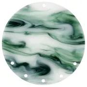 Pendente - chandelier 43 mm in acetato - Marmorizzato Verde scuro - Bianco x1