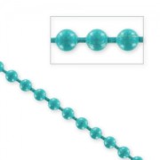 Catena con palline mm. 3,2 Green Turquoise x m. 1