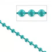 Catena con palline mm. 3,2 Green Turquoise x m. 1