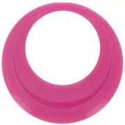 Pendente a cerchio scavato in resina opaca 44 mm -Rosa fuscia x1
