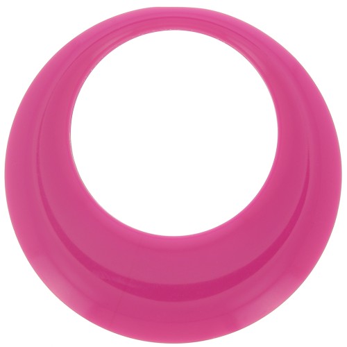 Pendente a cerchio scavato in resina opaca 44 mm -Rosa fuscia x1