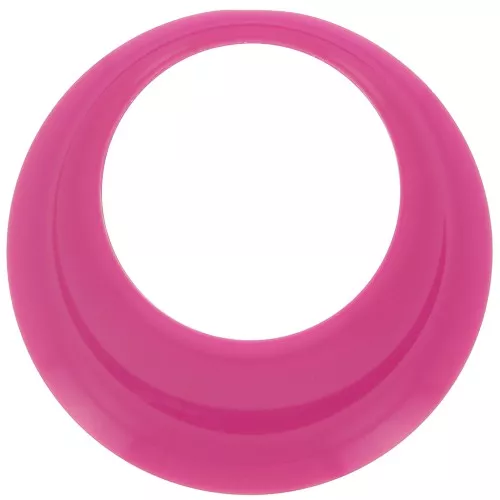 Pendente a cerchio scavato in resina opaca 44 mm -Rosa fuscia x1