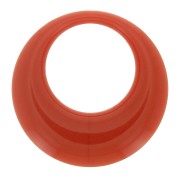 Pendente a cerchio scavato in resina opaca 34.5 mm - Terracotta x1