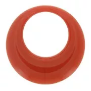 Pendente a cerchio scavato in resina opaca 34.5 mm - Terracotta x1