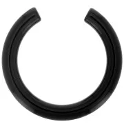 Orecchini - Intercalaire demi-rond pour créoles en résine opaque 41 mm - Noir x1 Intercalaire demi-rond pour créoles en résine opaque 41 mm - Noir x1