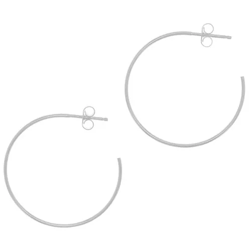 Orecchini a cerchio da decorare 30 mm - Argento 925 x2