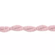 Rosa antica - Perles rondelles Heishi en pâte polymère 6x1 mm - Vieux rose x40cm Perles rondelles Heishi en pâte polymère 6x1 mm - Vieux rose x40cm