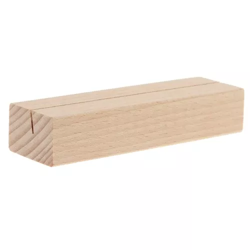 Porta carte di legno - porta biglietti da visita 10x3 cm - Naturale x1