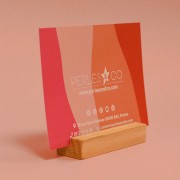 Porta carte di legno - porta biglietti da visita 10x3 cm - Naturale x1