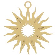 Ciondolo a forma di sole cavo 16 mm -in esclusiva Perles and co-Gold filled x1