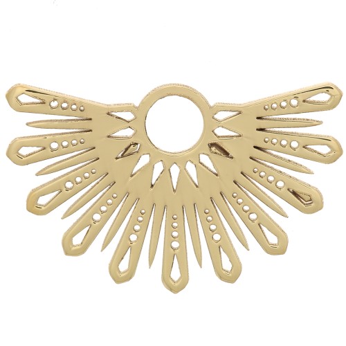 Pendente etnico mezzo sole 15x25 mm in esclusiva Perles and Co - Gold filled x1