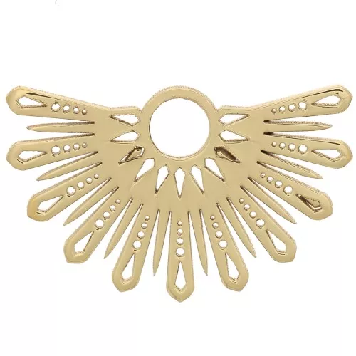 Pendente etnico mezzo sole 15x25 mm in esclusiva Perles and Co - Gold filled x1