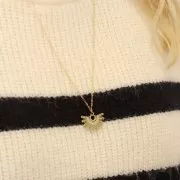 Pendente etnico mezzo sole 15x25 mm in esclusiva Perles and Co - Gold filled x1