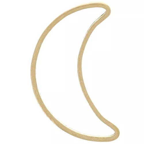 Anello di montaggio e tessitura, mezza luna 15.5x9 mm - ottone grezzo x1
