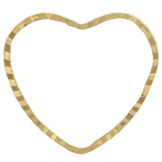 Anello di montaggio e cuore lavorato 13x14 mm - Ottone grezzo x1|raw }}