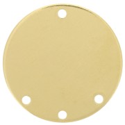 Pendente candeliere rotondo 21 mm - 3 fori - Ottone grezzo x1|raw }}