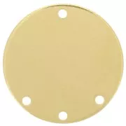 Pendente candeliere rotondo 21 mm - 3 fori - Ottone grezzo x1