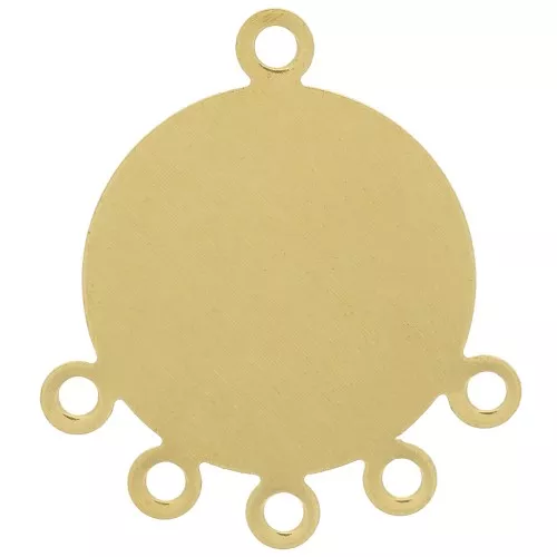 Pendente lampadario rotondo 17 mm 5 anelli - Ottone grezzo x1
