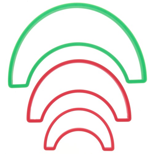 Stampi per modellazione e pasta polimerica -Arcobaleno x3