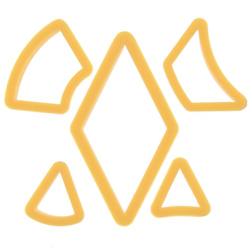 5 stampi per modellazione e pasta polimerica - Geometrico