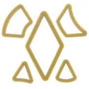 5 stampi per modellazione e pasta polimerica - Geometrico