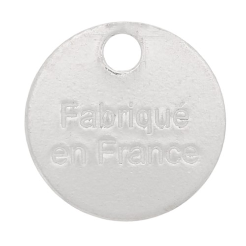 Ciondolo medaglietta 8 mm - Fabriqué en France - Argento 925 x4