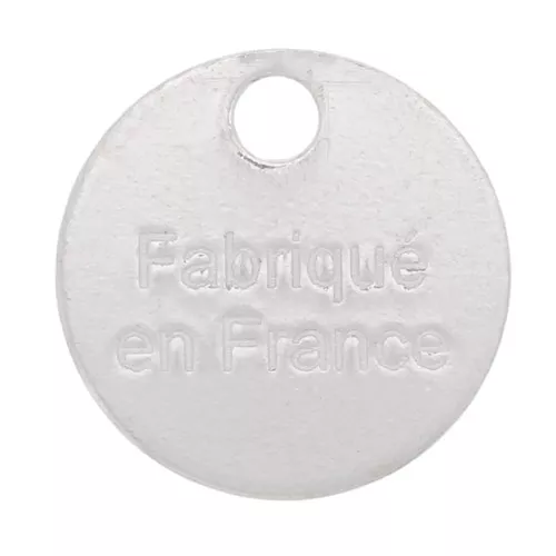 Ciondolo medaglietta 8 mm - Fabriqué en France - Argento 925 x4