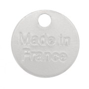 Ciondolo medaglietta 8 mm - Made in France - Argento 925 x4