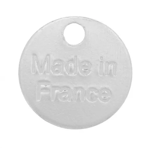 Ciondolo medaglietta 8 mm - Made in France - Argento 925 x4