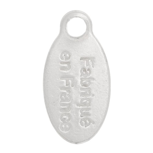 Ciondolo goccia 10x5 mm - Fabriqué en France - Argento 925 x4