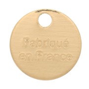 Ciondolo medaglietta 8 mm - Fabriqué en France - Dorato con oro finox5