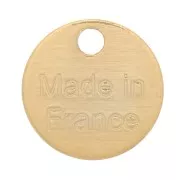 Ciondolo medaglietta 8 mm - Made in France - Dorato con oro finox5