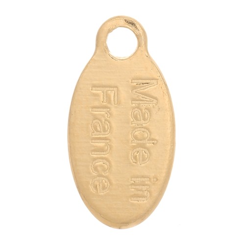 Ciondolo goccia 10x5 mm - Made in France - Dorato con oro finox5