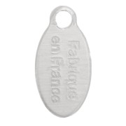 Ciondolo goccia 10x5 mm - Fabriqué en France - Placcatura argento fino x5