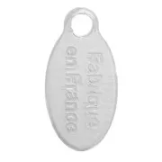 Ciondolo goccia 10x5 mm - Fabriqué en France - Placcatura argento fino x5