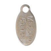 Ciondolo gocce 10x5 mm - Made in France - Placcatura argento fino x5