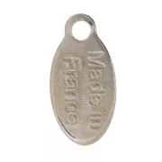 Ciondolo gocce 10x5 mm - Made in France - Placcatura argento fino x5